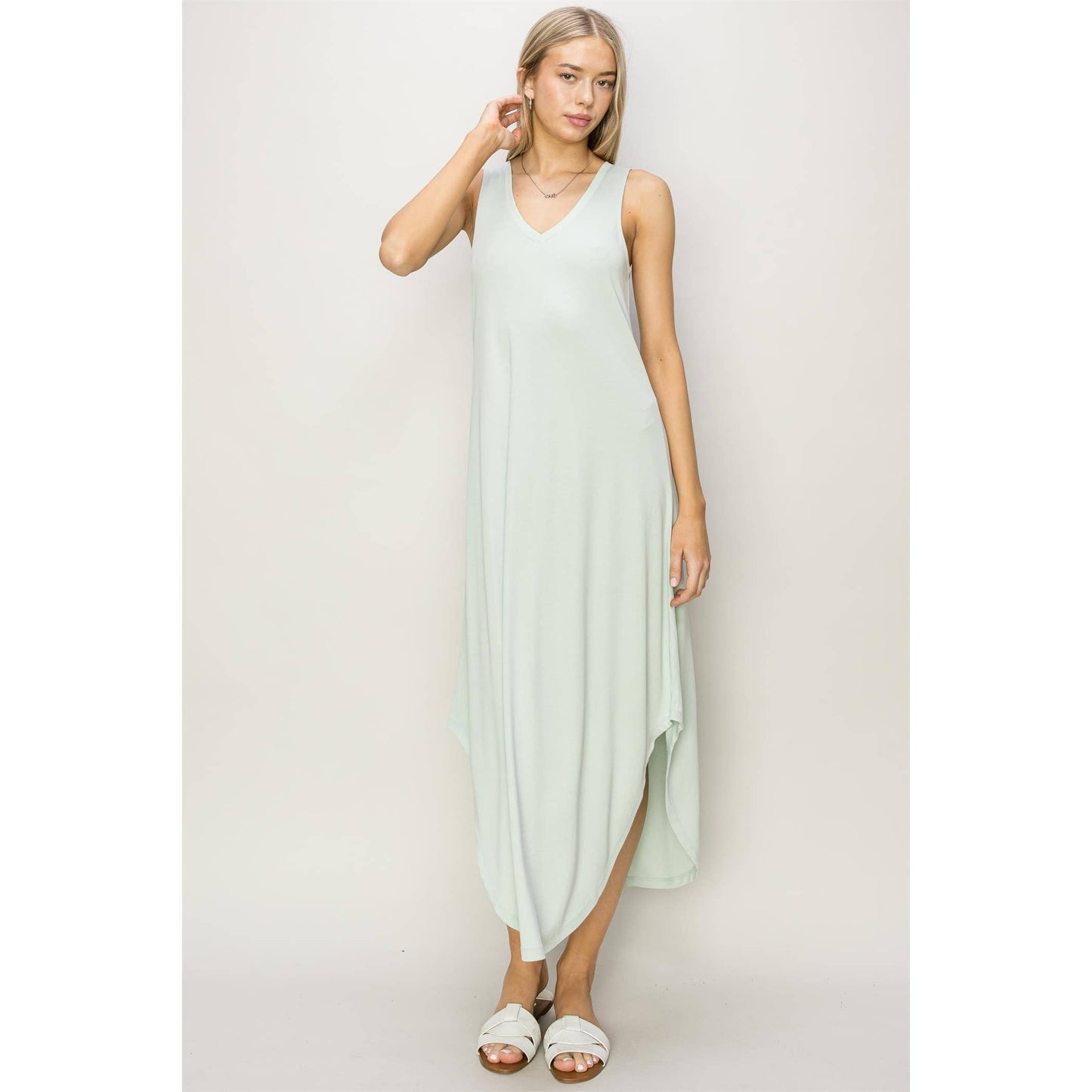 Minimalist Modal Bump Friendly Midi, Mint