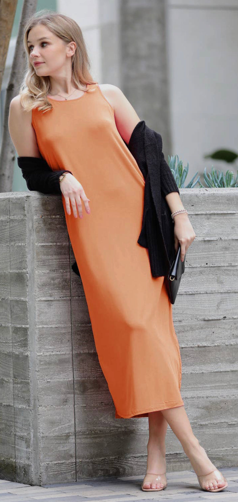 Zenana Modal Sleeveless Round Neck Maxi Dress