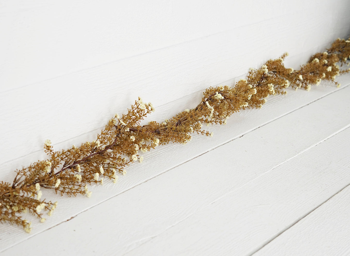 ISB69351-5.5ft long garland-Millet Heather-CREAM COLOR