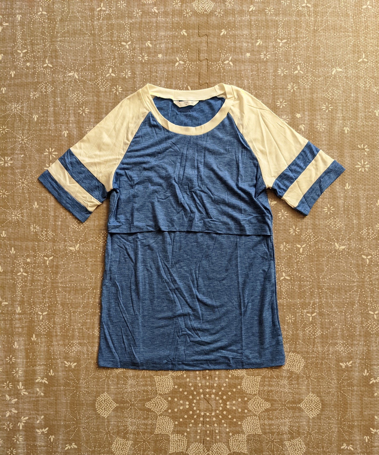 Nursing Panel Baseball Tee, Blue