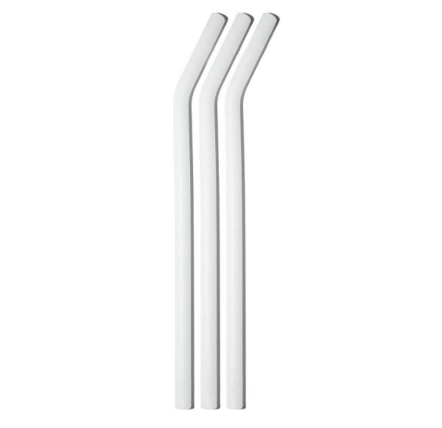 bkr Frost Silicone Straws, 1L (32 oz) Bottle, 3-Pack