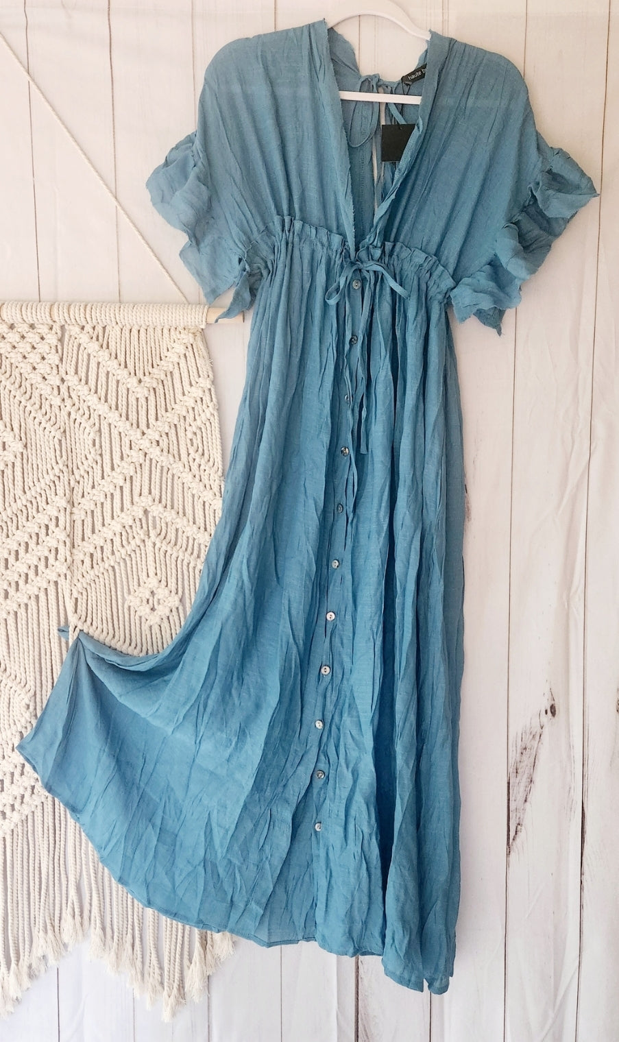 The Boho Bombshell Photoshoot Gown, Blue