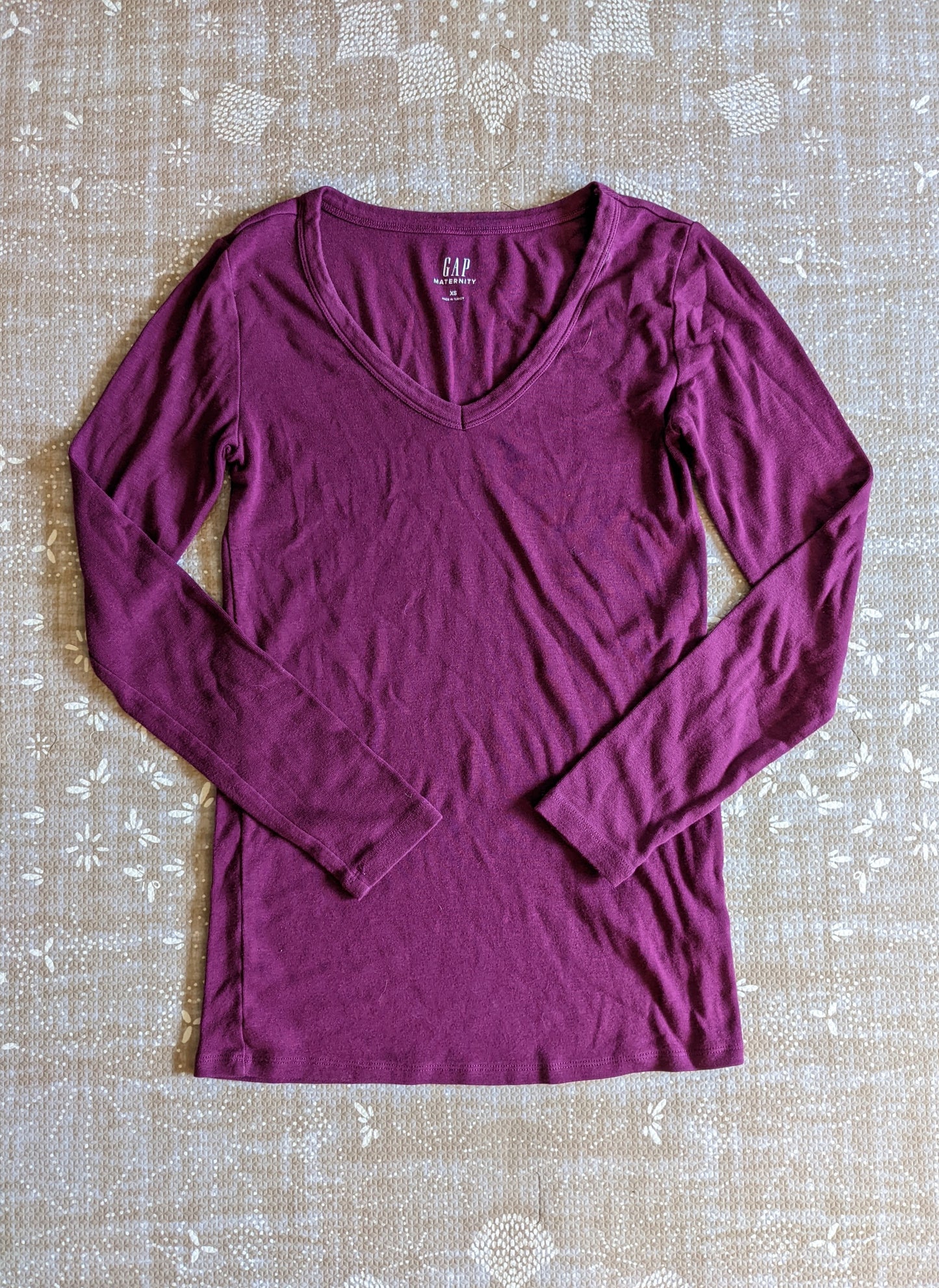 GAP Maternity Basic Long Sleeve Top, XS