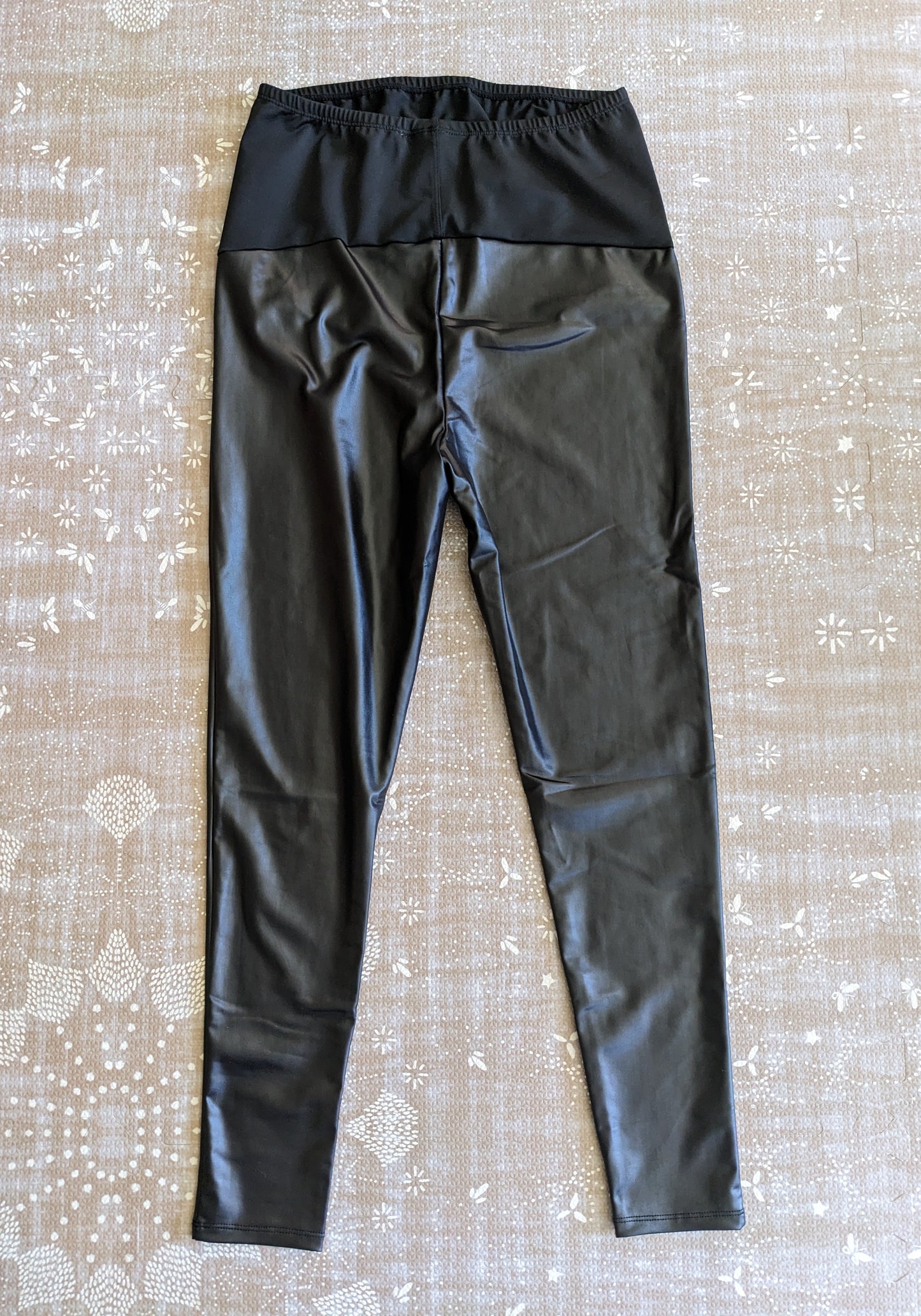 Vegan Leather Maternity Leggings by haute bump, Black