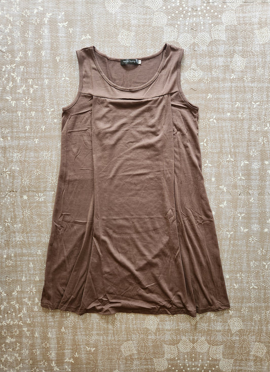 Cotton Blend Maternity & Nursing Shift Dress, Coffee