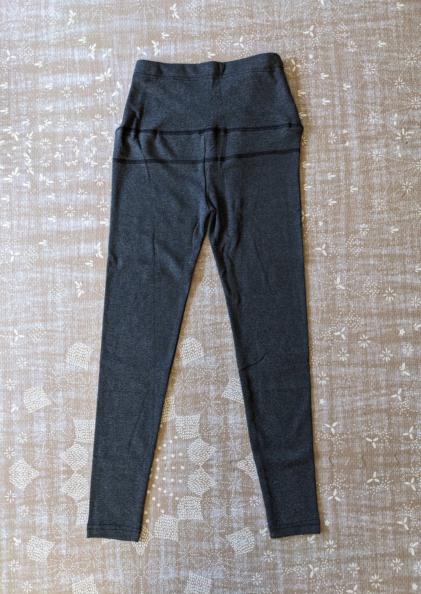 V Waist Cotton Maternity Leggings, Dk Grey