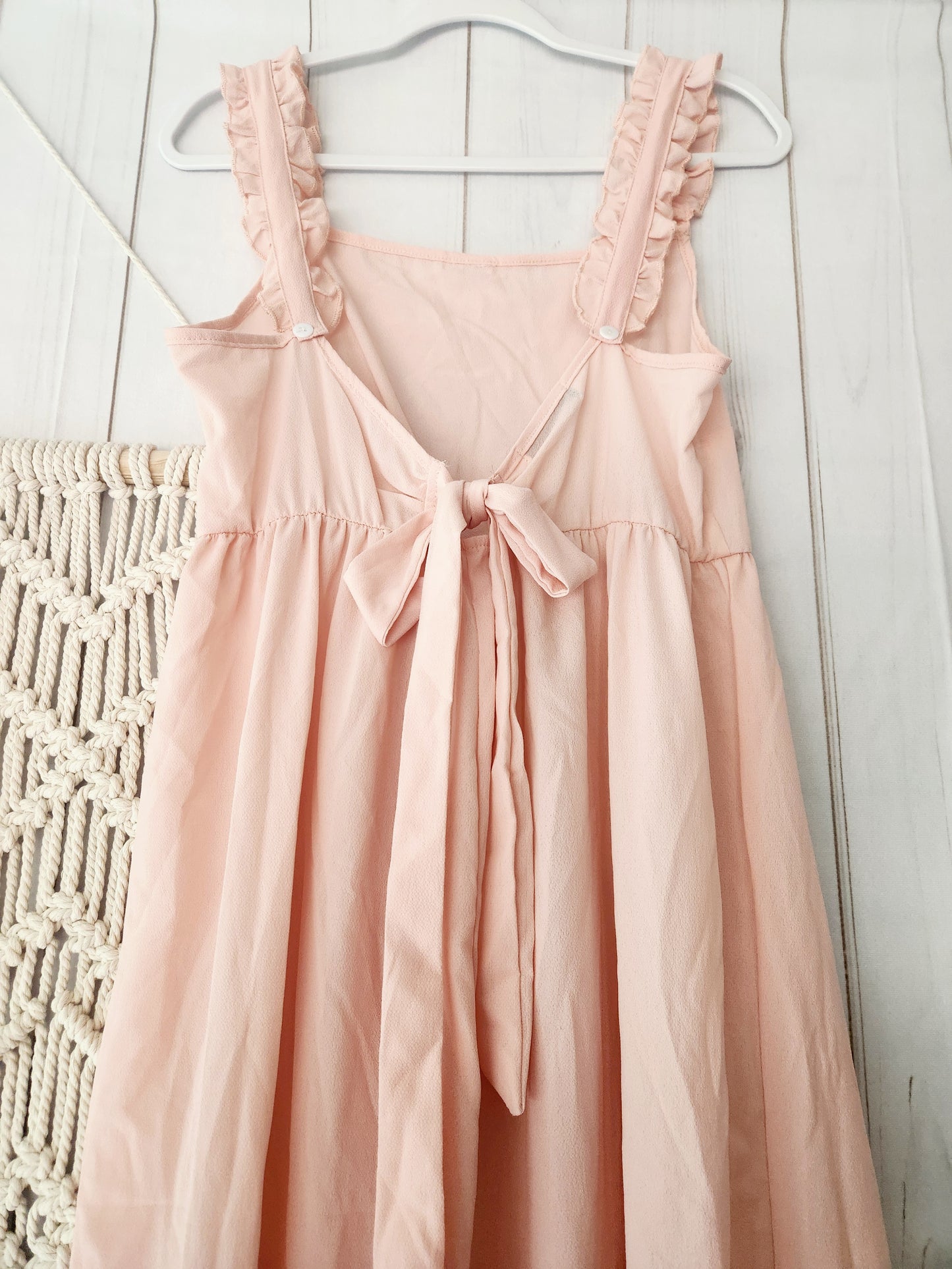 Sweet Mama Tie Back Tiered Maxi Dress, Bubblegum