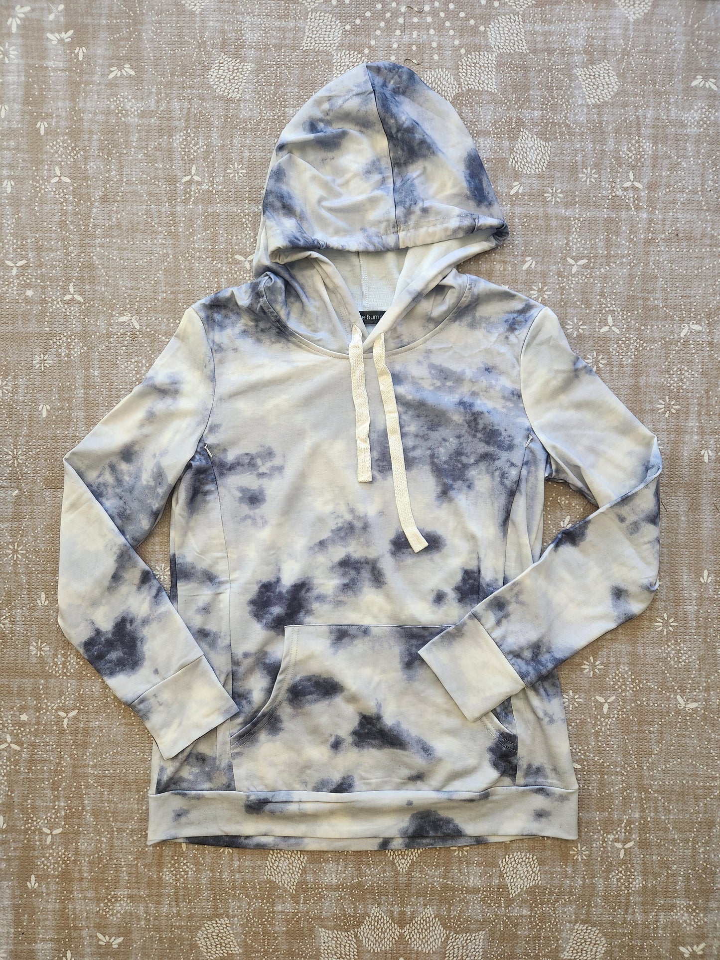 Tie Dye Cotton Blend Hidden Zipper Nursing Hoodie