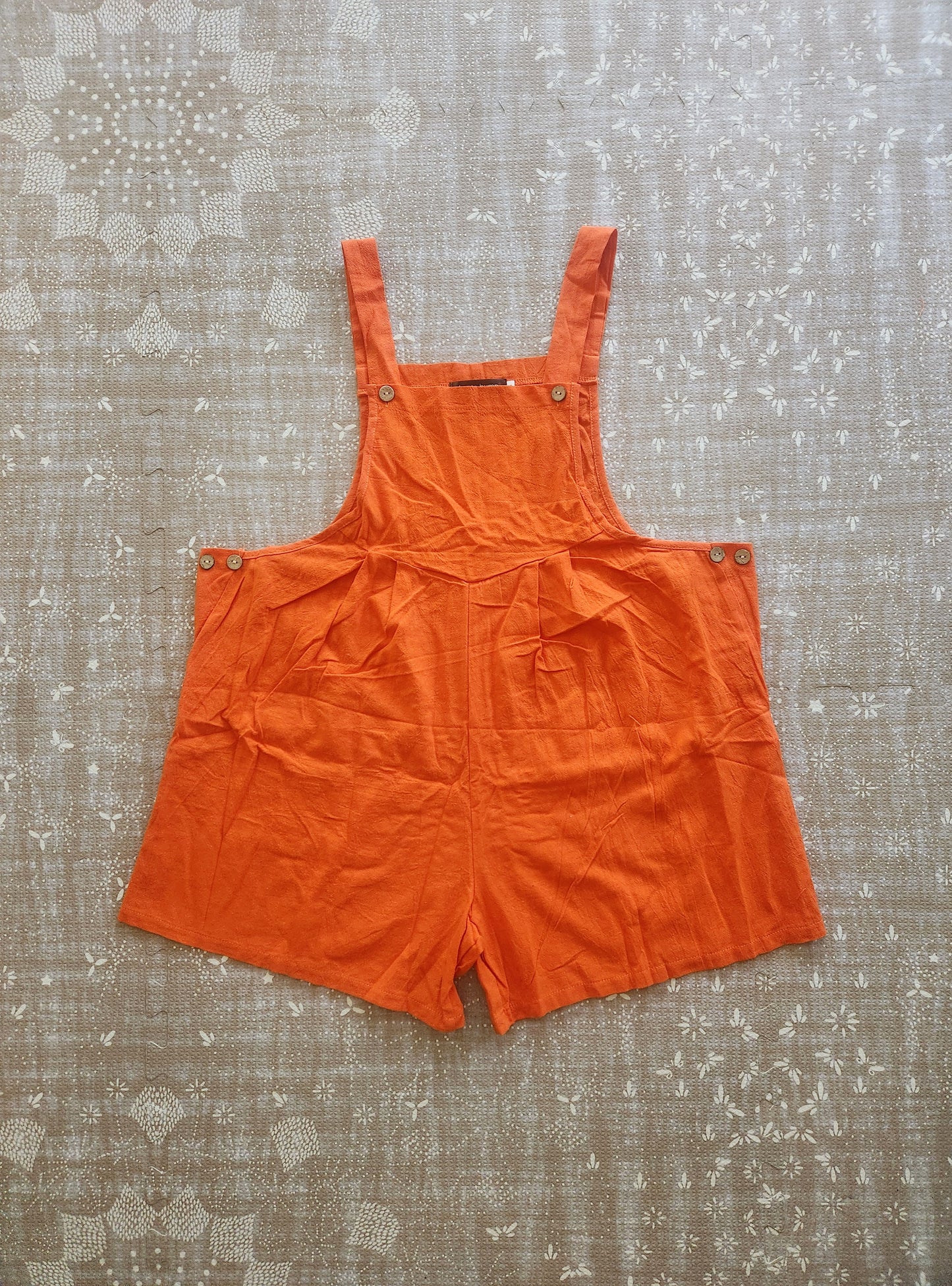 The One That's 100% Cotton Mama Overalls by haute bump, Tangerine